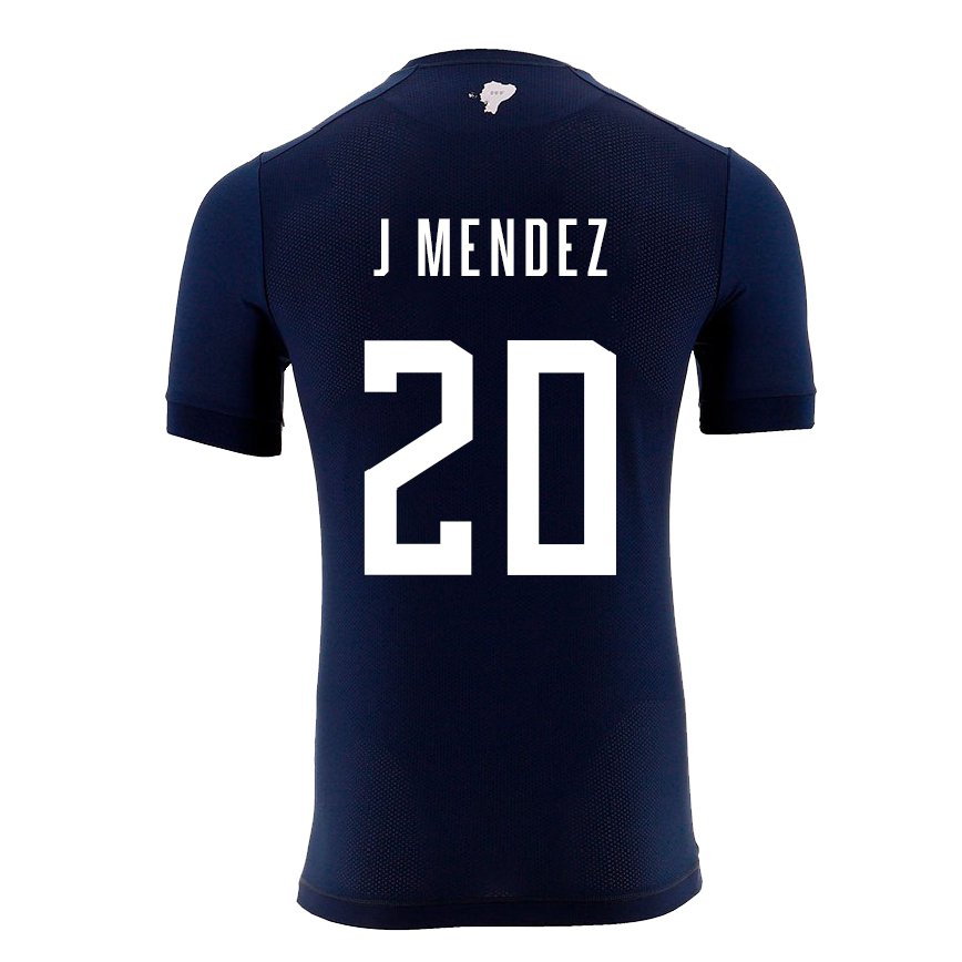 Niño Camiseta Ecuador Jhegson Mendez #20 Azul Marino 2ª Equipación 22-24 México