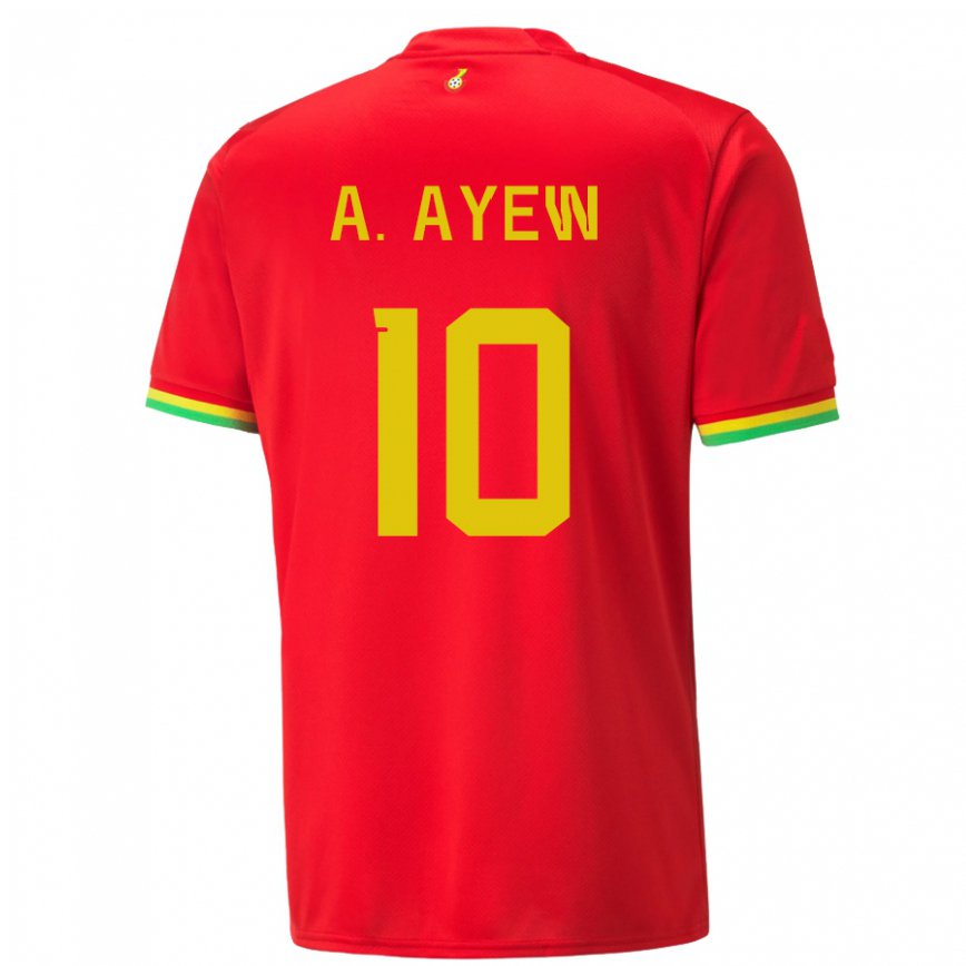 Niño Camiseta Ghana Andre Ayew #10 Rojo 2ª Equipación 22-24 México