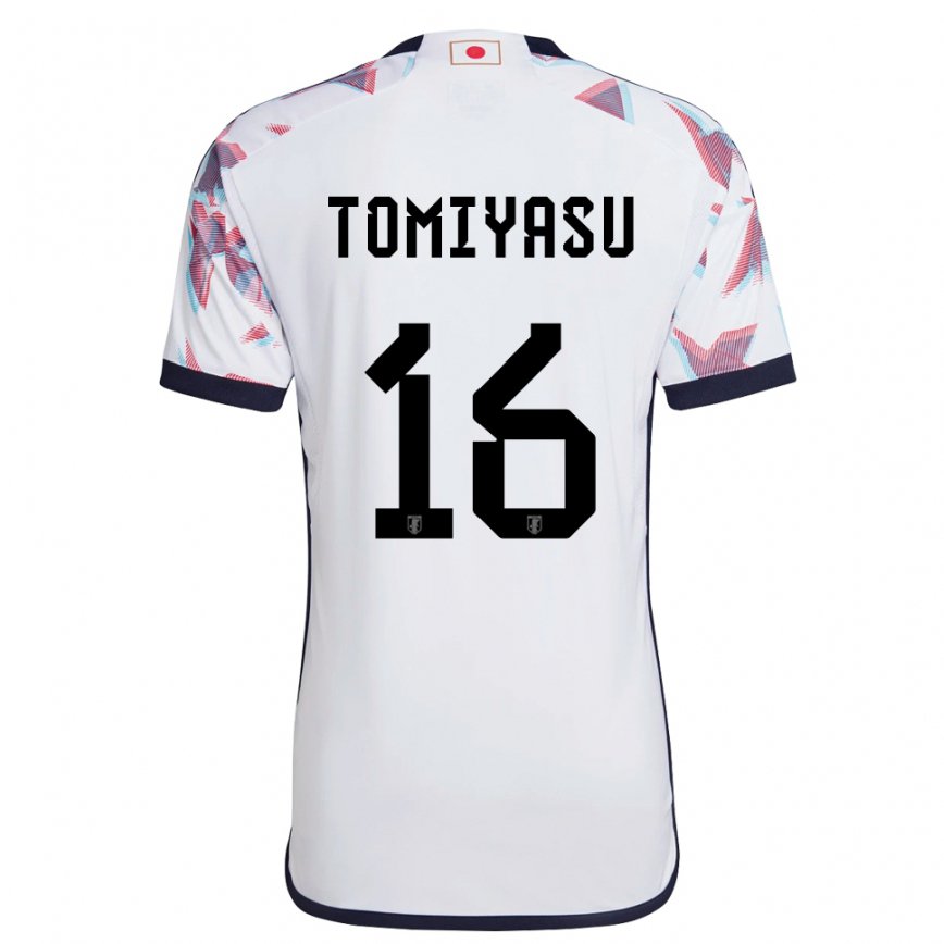 Niño Camiseta Japón Takehiro Tomiyasu #16 Blanco 2ª Equipación 22-24 México