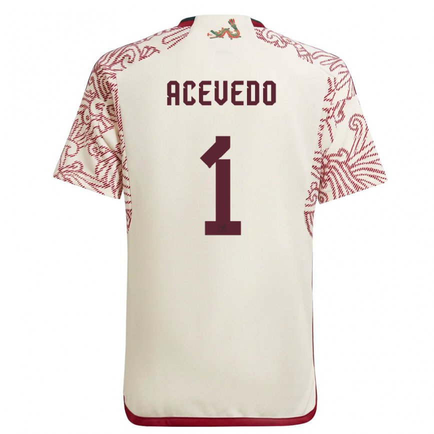 Niño Camiseta México Carlos Acevedo #1 Maravilla Blanco Rojo 2ª Equipación 22-24 México