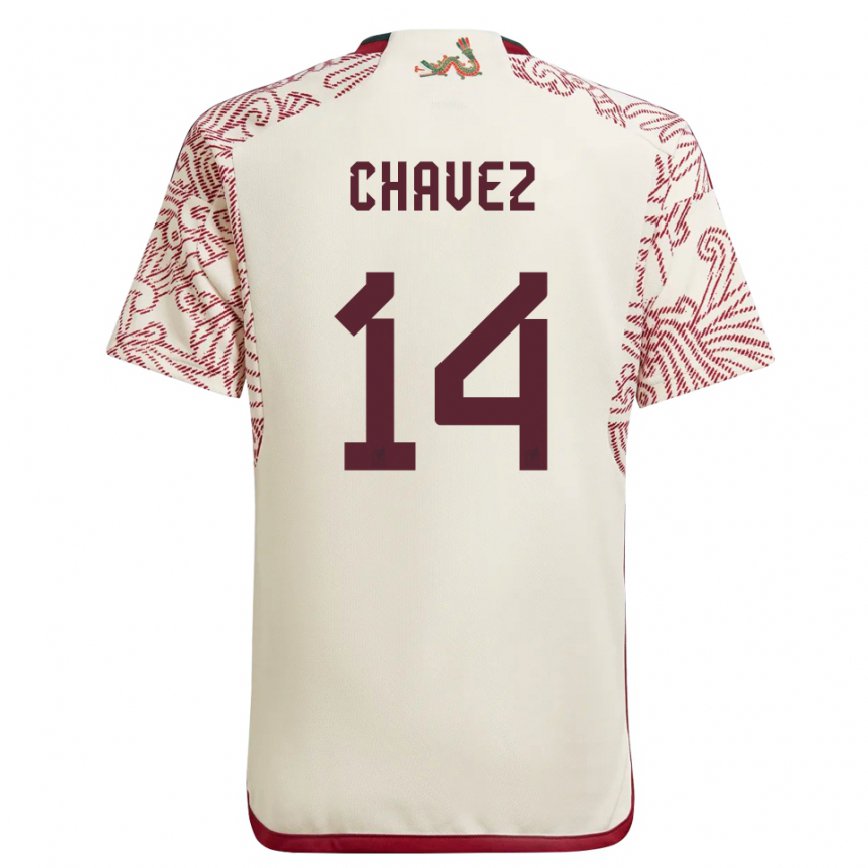 Niño Camiseta México Luis Chavez #14 Maravilla Blanco Rojo 2ª Equipación 22-24 México