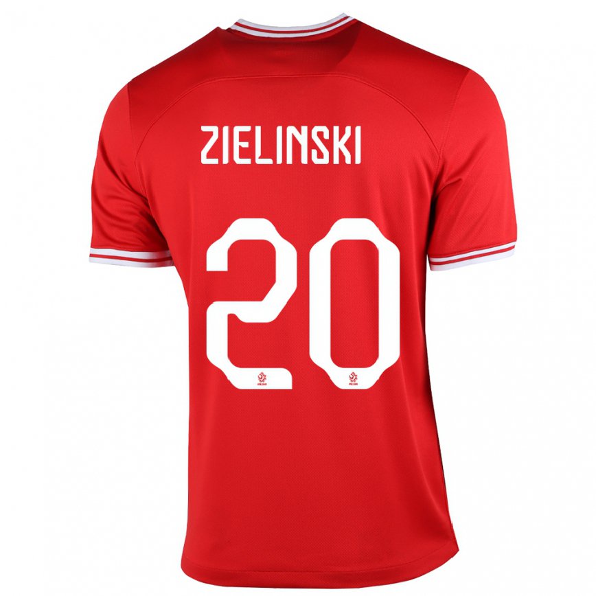 Niño Camiseta Polonia Piotr Zielinski #20 Rojo 2ª Equipación 22-24 México