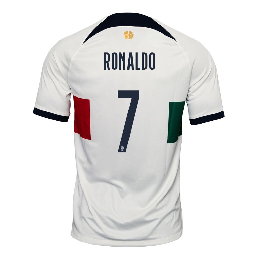 Niño Camiseta Portugal Cristiano Ronaldo #7 Blanco 2ª Equipación 22-24 México