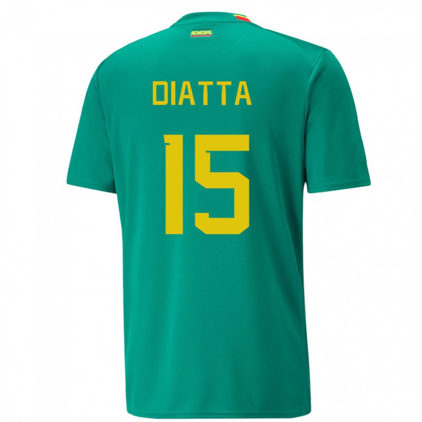Niño Camiseta Senegal Krepin Diatta #15 Verde 2ª Equipación 22-24 México