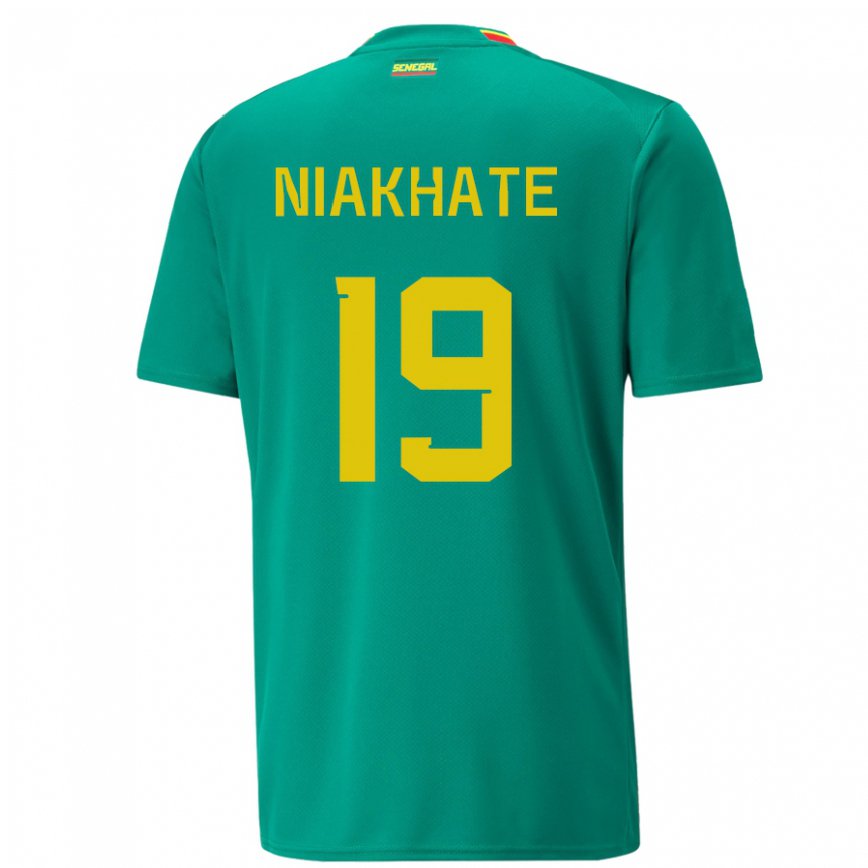 Niño Camiseta Senegal Moussa Niakhate #19 Verde 2ª Equipación 22-24 México