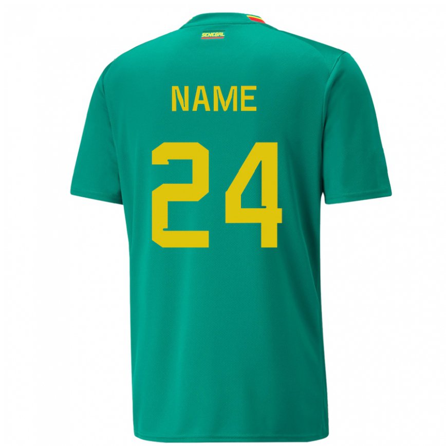 Niño Camiseta Senegal Moustapha Name #24 Verde 2ª Equipación 22-24 México