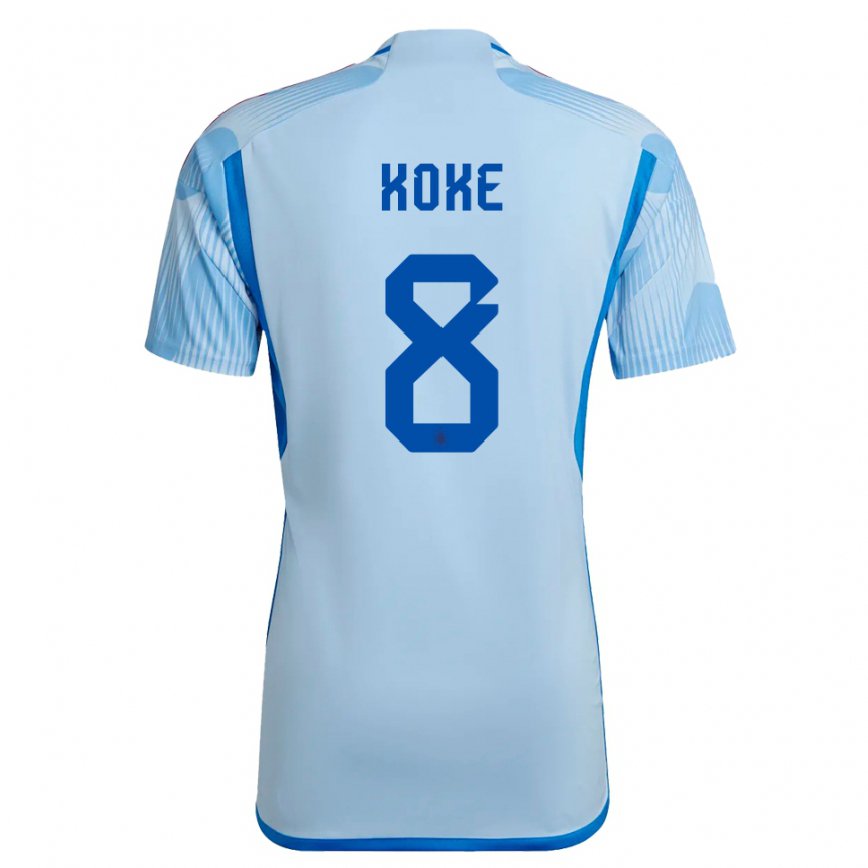 Niño Camiseta España Koke #8 Cielo Azul 2ª Equipación 22-24 México