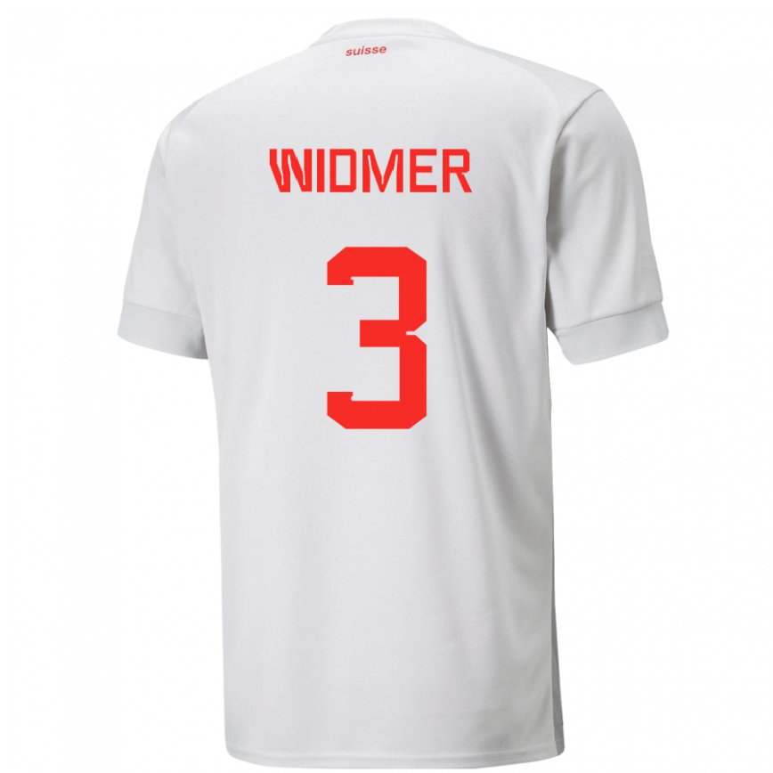 Niño Camiseta Suiza Silvan Widmer #3 Blanco 2ª Equipación 22-24 México