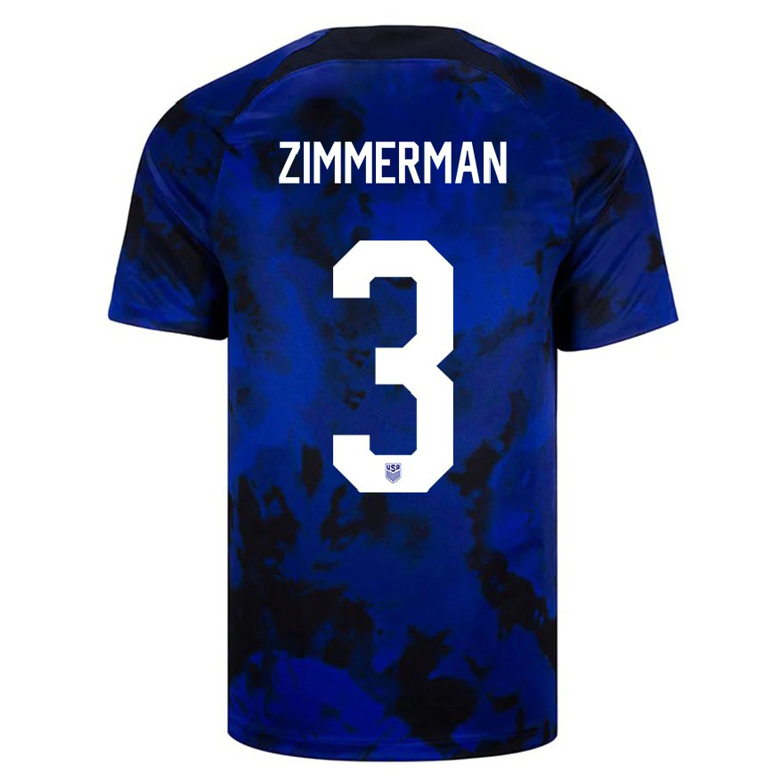 Niño Camiseta Estados Unidos Walker Zimmerman #3 Azul Real 2ª Equipación 22-24 México