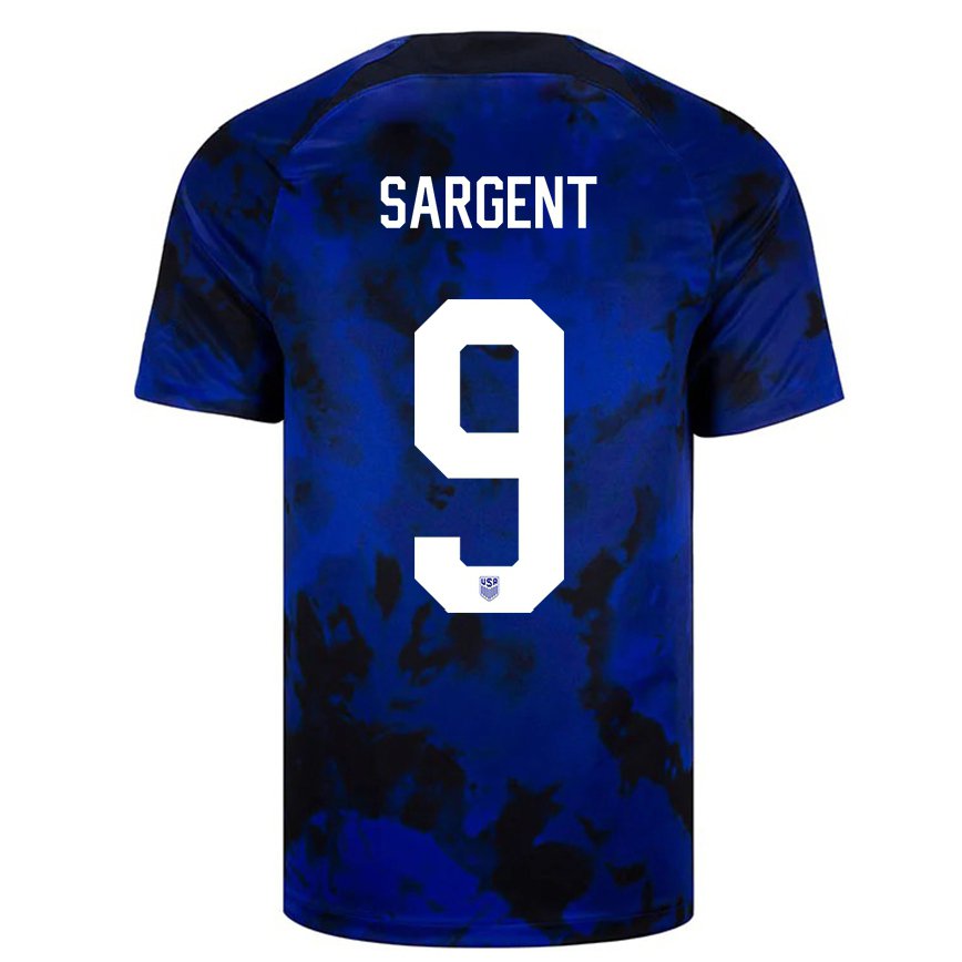 Niño Camiseta Estados Unidos Josh Sargent #9 Azul Real 2ª Equipación 22-24 México