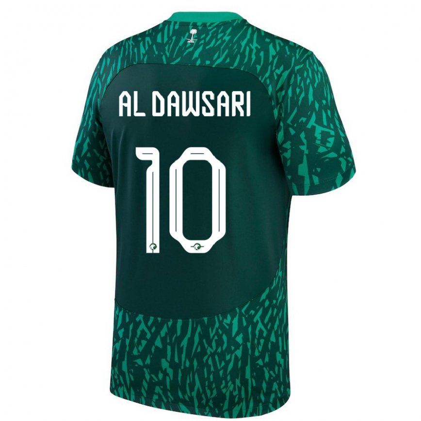 Niño Camiseta Arabia Saudita Salem Al Dawsari #10 Verde Oscuro 2ª Equipación 22-24 México