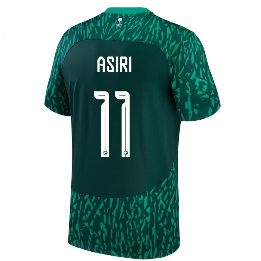 Niño Camiseta Arabia Saudita Haitham Asiri #11 Verde Oscuro 2ª Equipación 22-24 México