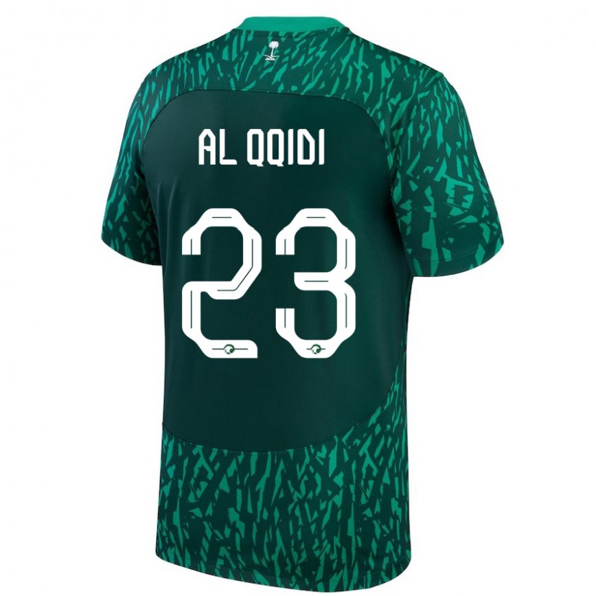 Niño Camiseta Arabia Saudita Nawaf Al Qqidi #23 Verde Oscuro 2ª Equipación 22-24 México