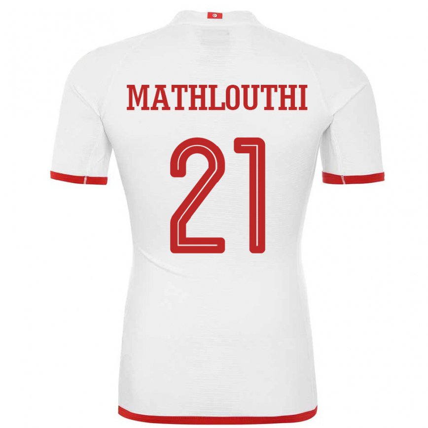 Niño Camiseta Túnez Hamza Mathlouthi #21 Blanco 2ª Equipación 22-24 México