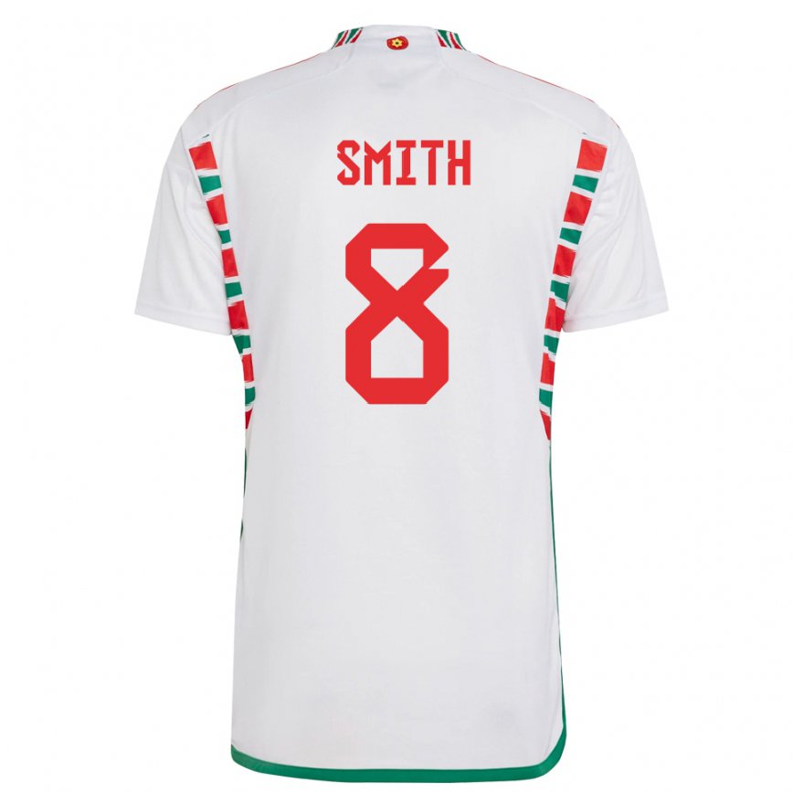 Niño Camiseta Gales Matt Smith #8 Blanco 2ª Equipación 22-24 México