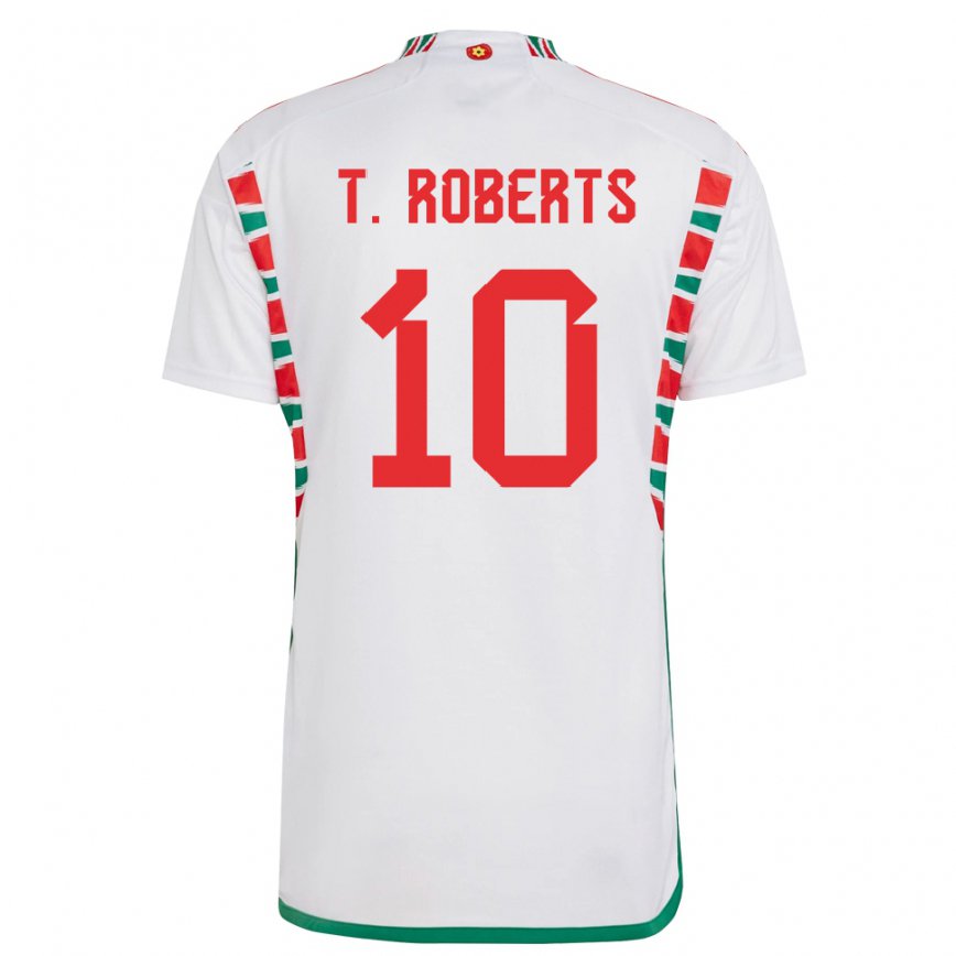 Niño Camiseta Gales Tyler Roberts #10 Blanco 2ª Equipación 22-24 México