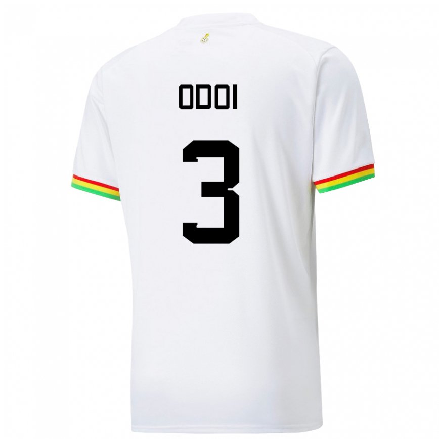 Hombre Camiseta Ghana Denis Odoi #3 Blanco 1ª Equipación 22-24 México