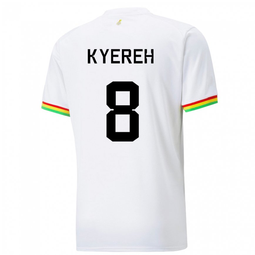 Hombre Camiseta Ghana Daniel-kofi Kyereh #8 Blanco 1ª Equipación 22-24 México