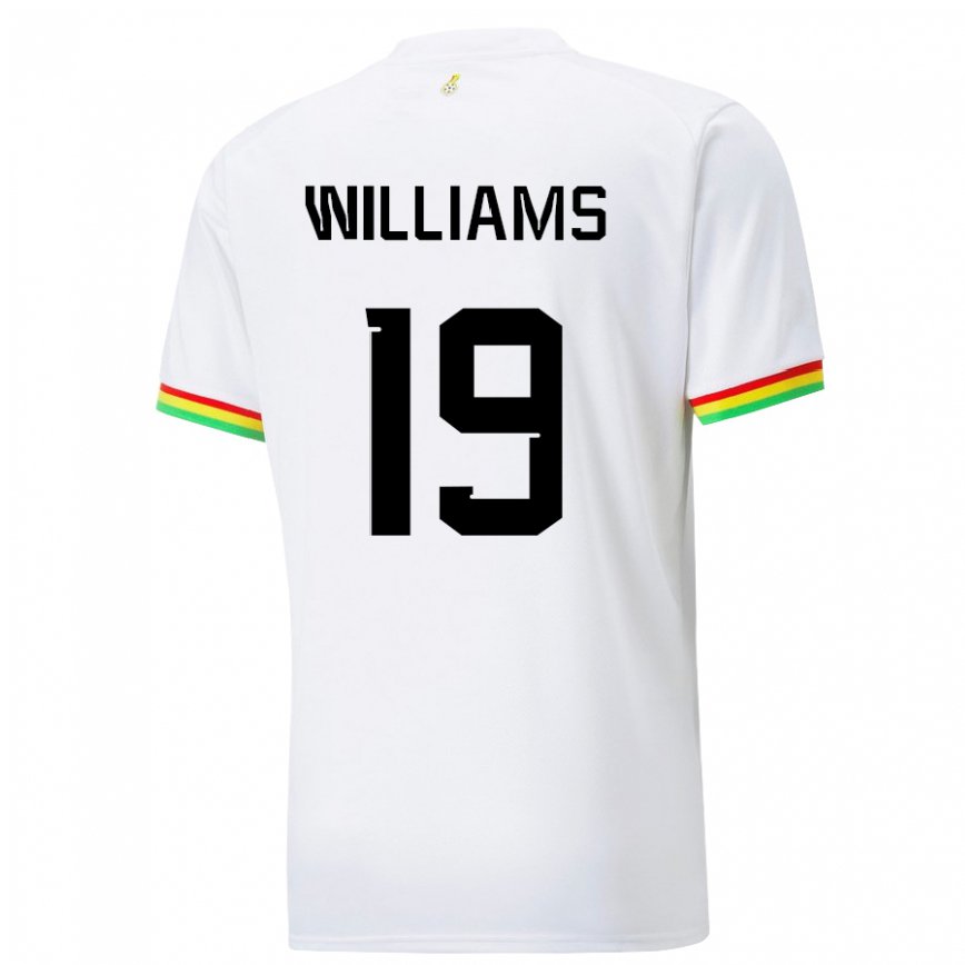 Hombre Camiseta Ghana Inaki Williams #19 Blanco 1ª Equipación 22-24 México
