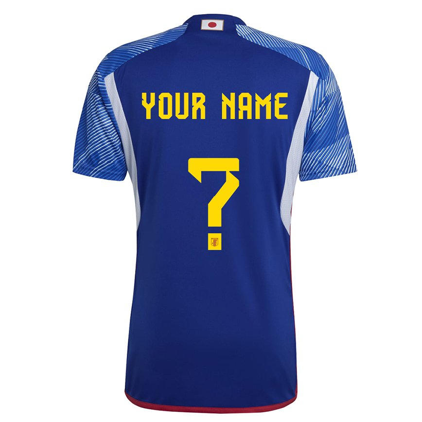 Hombre Camiseta Japón Su Nombre #0 Azul Real 1ª Equipación 22-24 México