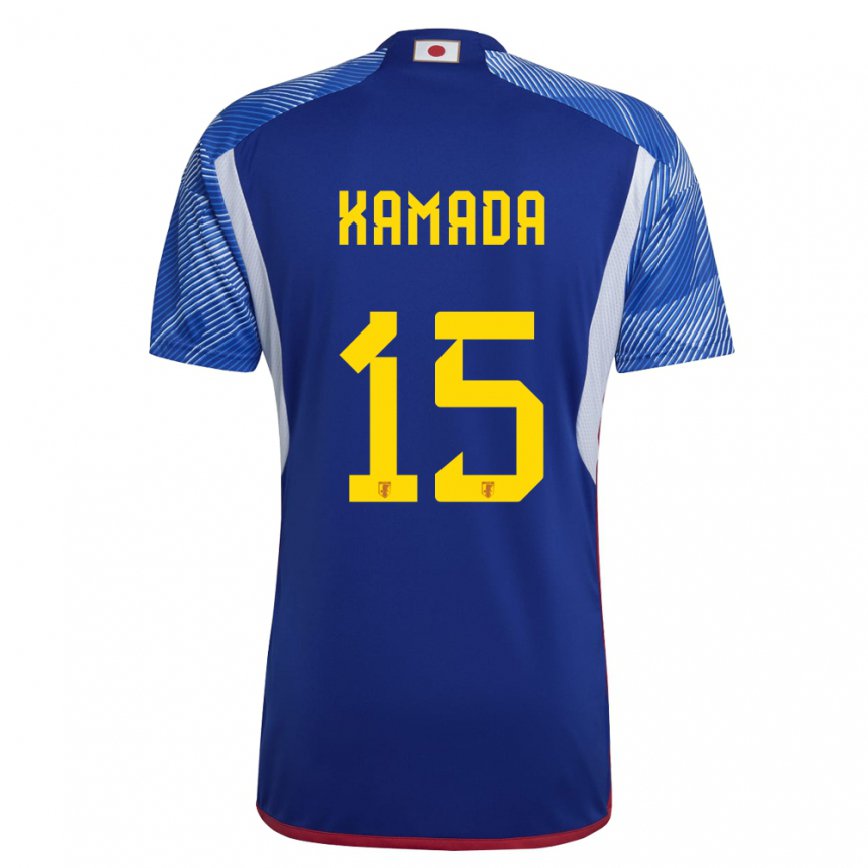 Hombre Camiseta Japón Daichi Kamada #15 Azul Real 1ª Equipación 22-24 México