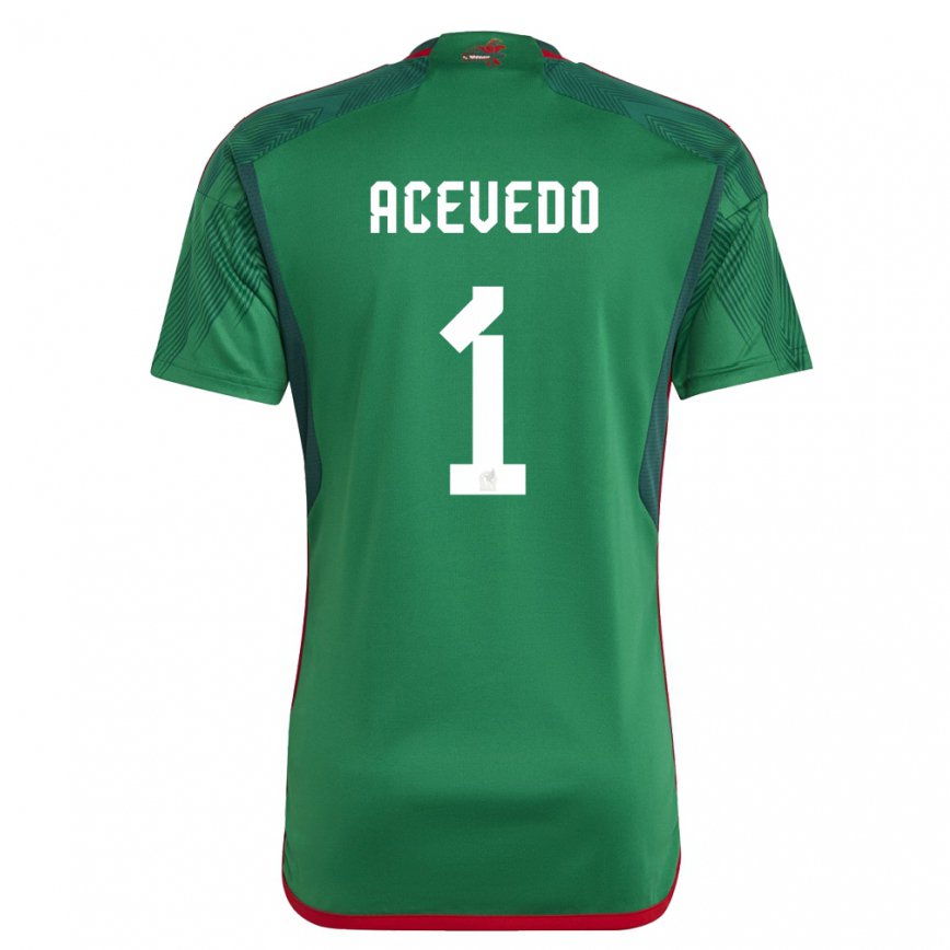 Hombre Camiseta México Carlos Acevedo #1 Verde 1ª Equipación 22-24 México