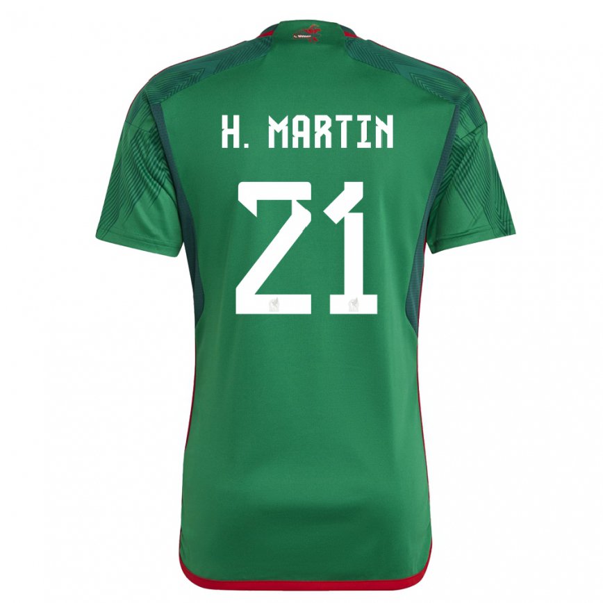 Hombre Camiseta México Henry Martin #21 Verde 1ª Equipación 22-24 México