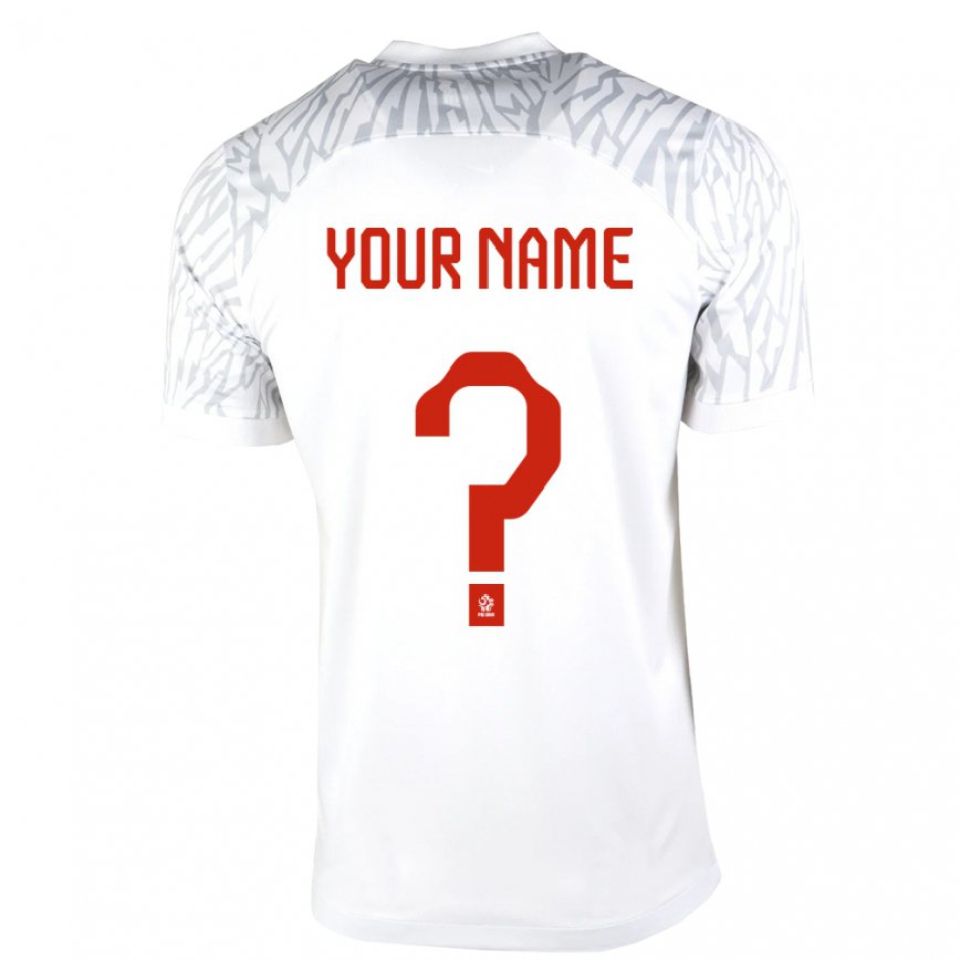 Hombre Camiseta Polonia Su Nombre #0 Blanco 1ª Equipación 22-24 México