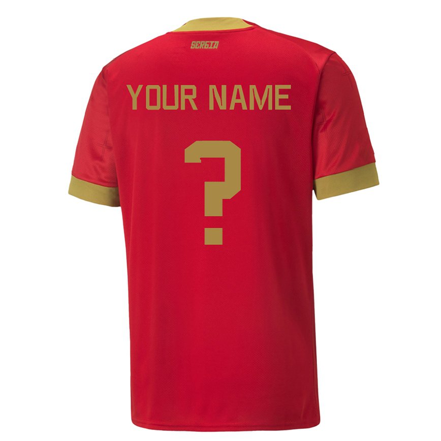 Hombre Camiseta Serbia Su Nombre #0 Rojo 1ª Equipación 22-24 México