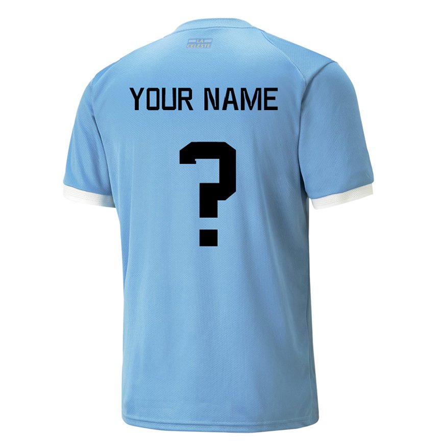 Hombre Camiseta Uruguay Su Nombre #0 Azul 1ª Equipación 22-24 México