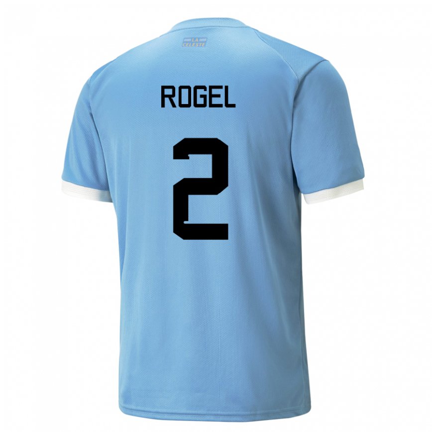 Hombre Camiseta Uruguay Agustin Rogel #2 Azul 1ª Equipación 22-24 México