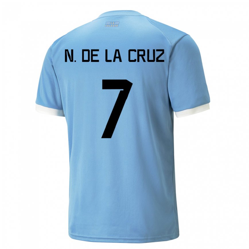 Hombre Camiseta Uruguay Nicolas De La Cruz #7 Azul 1ª Equipación 22-24 México