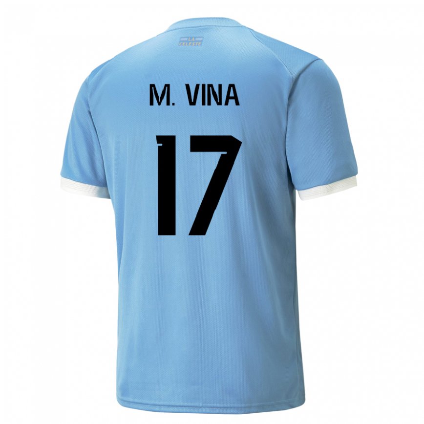 Hombre Camiseta Uruguay Matias Vina #17 Azul 1ª Equipación 22-24 México
