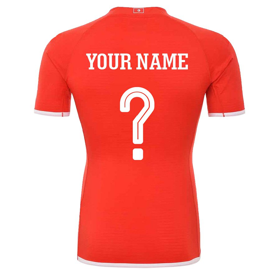 Hombre Camiseta Túnez Su Nombre #0 Rojo 1ª Equipación 22-24 México