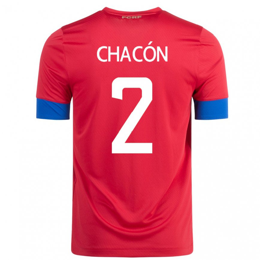 Hombre Camiseta Costa Rica Daniel Chacon #2 Rojo 1ª Equipación 22-24 México