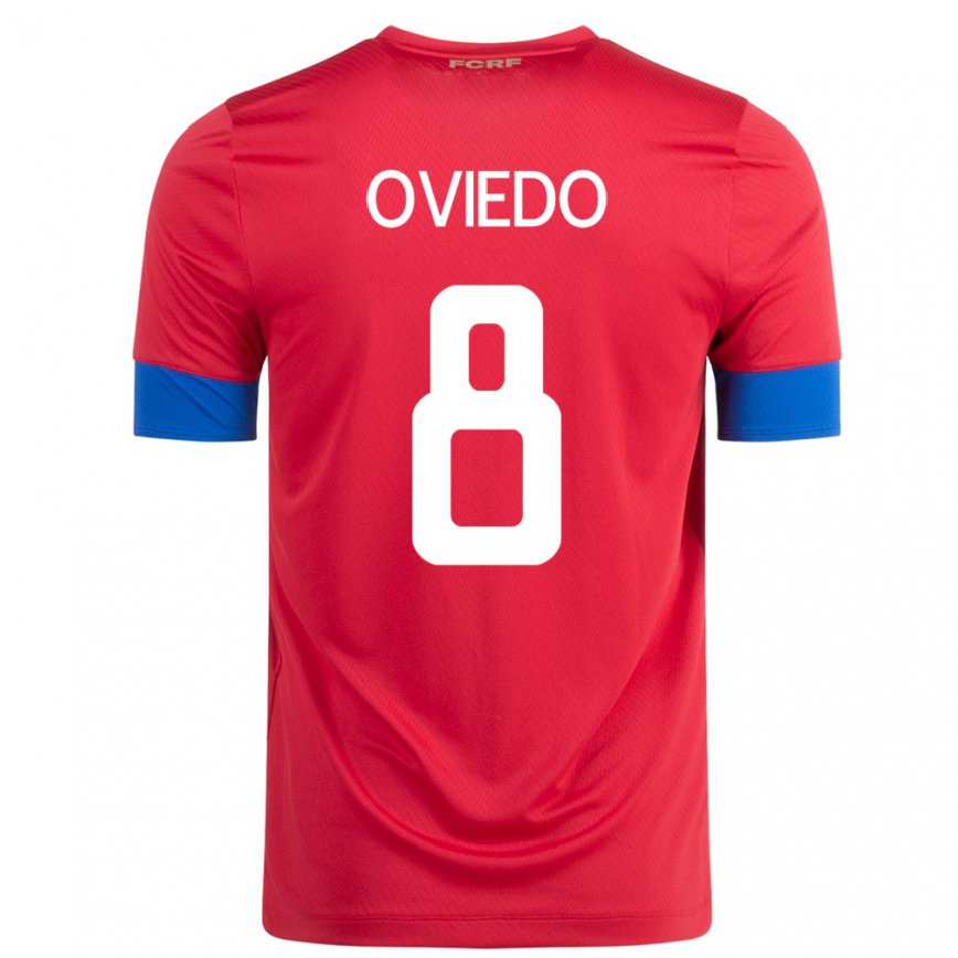 Hombre Camiseta Costa Rica Bryan Oviedo #8 Rojo 1ª Equipación 22-24 México
