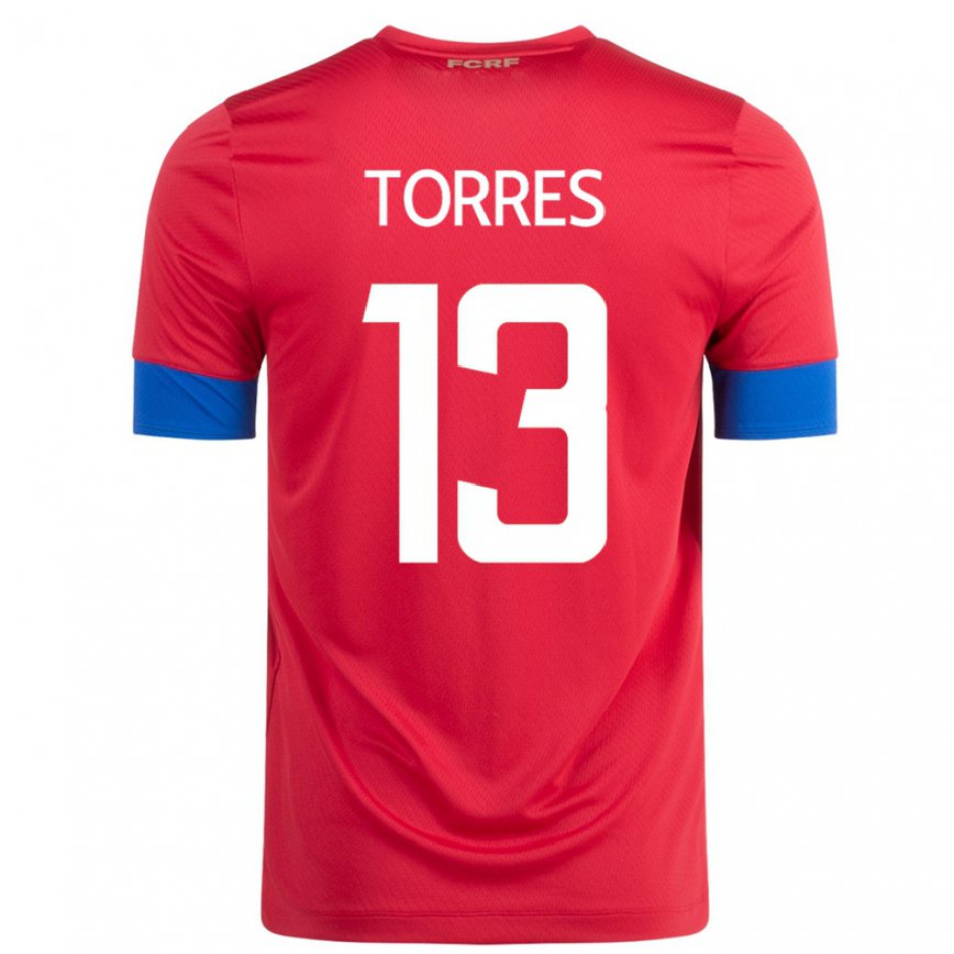 Hombre Camiseta Costa Rica Gerson Torres #13 Rojo 1ª Equipación 22-24 México