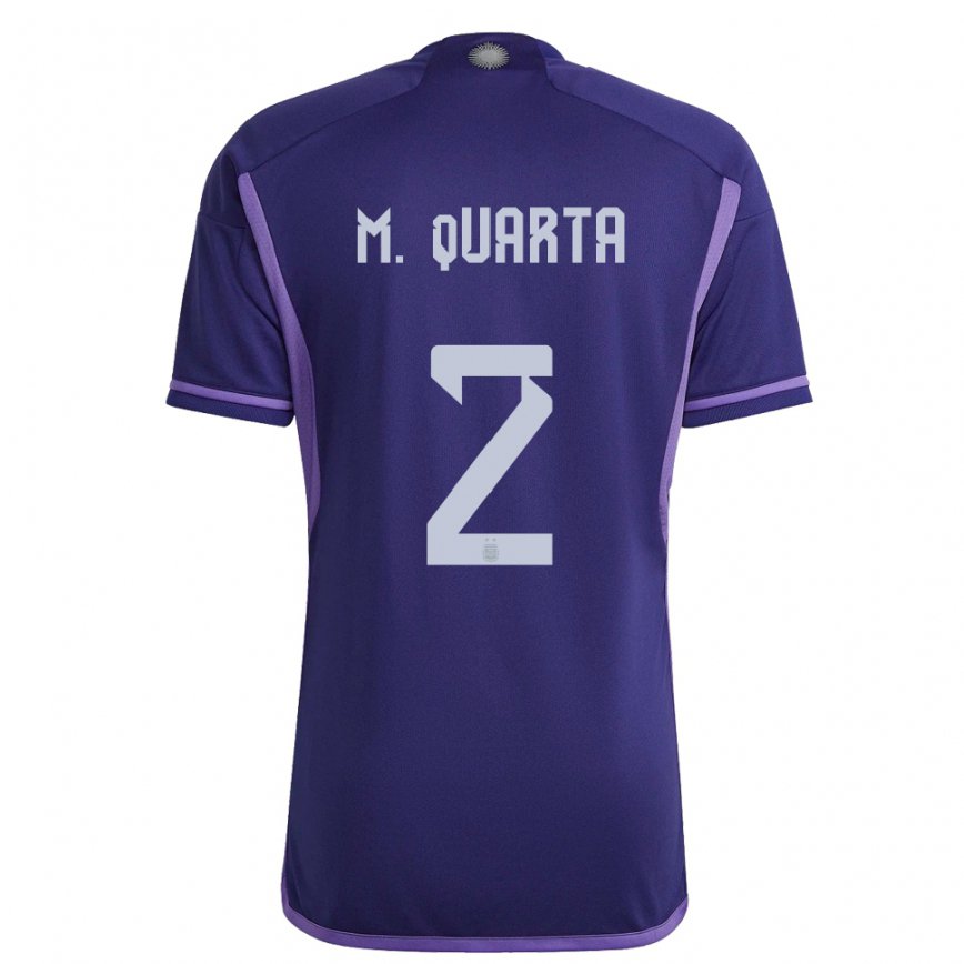 Hombre Camiseta Argentina Lucas Martinez Quarta #2 Morado 2ª Equipación 22-24 México