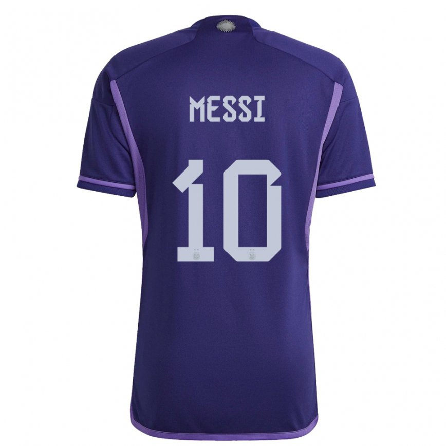 Hombre Camiseta Argentina Lionel Messi #10 Morado 2ª Equipación 22-24 México