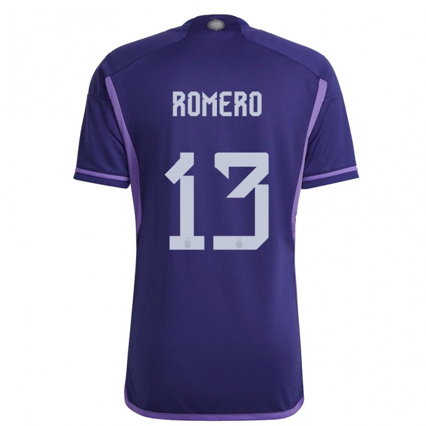 Hombre Camiseta Argentina Cristian Romero #13 Morado 2ª Equipación 22-24 México