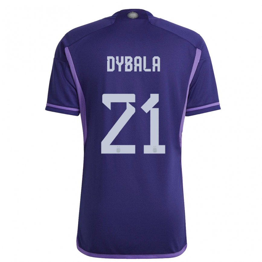 Hombre Camiseta Argentina Paulo Dybala #21 Morado 2ª Equipación 22-24 México