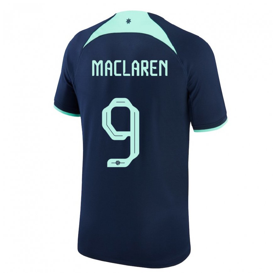 Hombre Camiseta Australia Jamie Maclaren #9 Azul Oscuro 2ª Equipación 22-24 México
