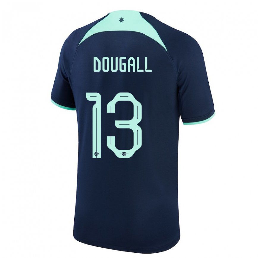 Hombre Camiseta Australia Kenny Dougall #13 Azul Oscuro 2ª Equipación 22-24 México
