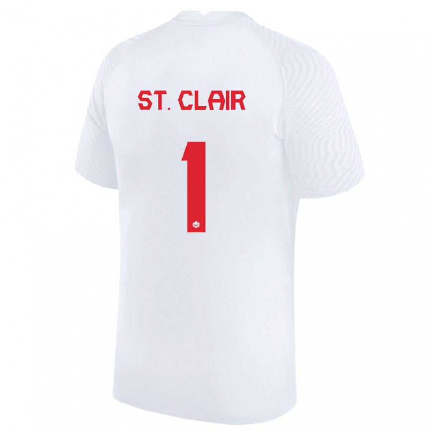 Hombre Camiseta Canadá Dayne St Clair #1 Blanco 2ª Equipación 22-24 México