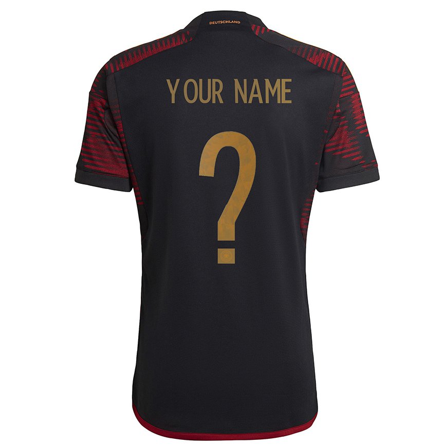 Hombre Camiseta Alemania Su Nombre #0 Granate Negro 2ª Equipación 22-24 México