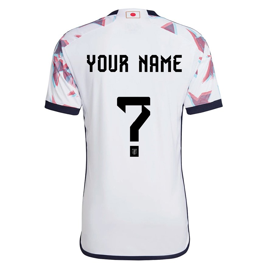 Hombre Camiseta Japón Su Nombre #0 Blanco 2ª Equipación 22-24 México