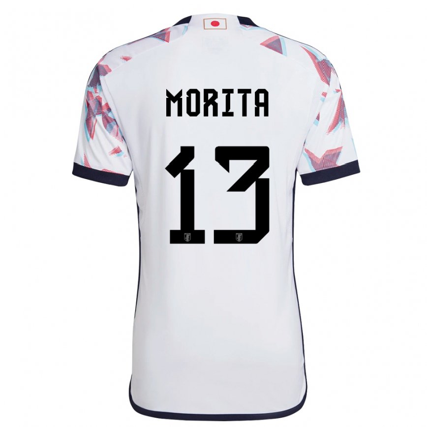 Hombre Camiseta Japón Hidemasa Morita #13 Blanco 2ª Equipación 22-24 México