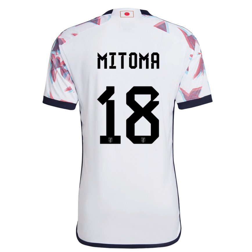 Hombre Camiseta Japón Kaoru Mitoma #18 Blanco 2ª Equipación 22-24 México