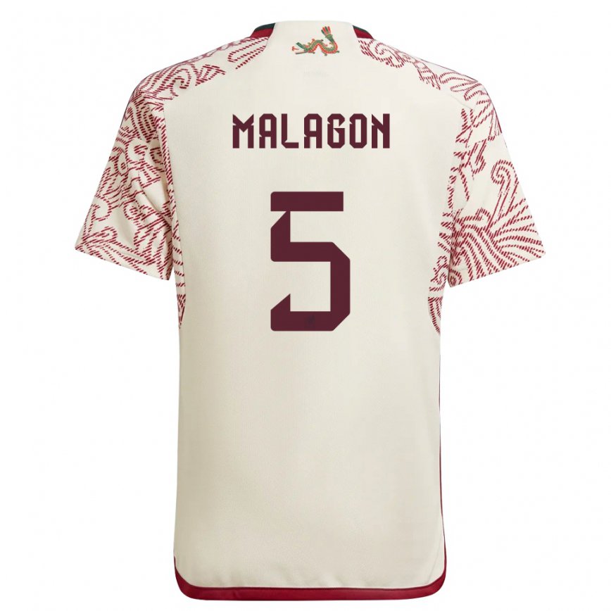 Hombre Camiseta México Luis Malagon #5 Maravilla Blanco Rojo 2ª Equipación 22-24 México