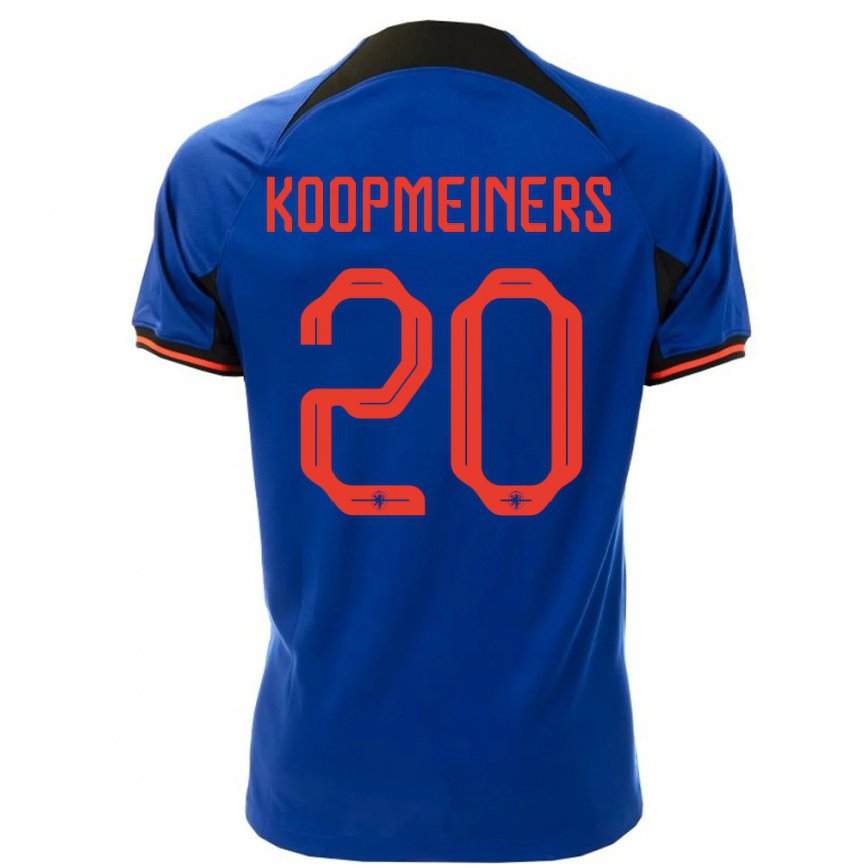 Hombre Camiseta Países Bajos Teun Koopmeiners #20 Azul Real 2ª Equipación 22-24 México